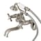 Kingston Brass KS246SN Wall Mount Clawfoot Tub Faucet with Hand Shower, Brushed Nickel KS246SN - alternate 1